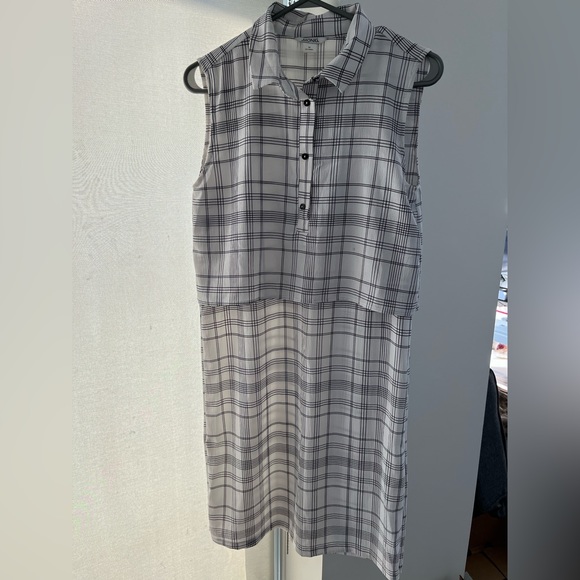 Monki white checkered dress sz medium - Picture 1 of 3
